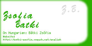 zsofia batki business card
